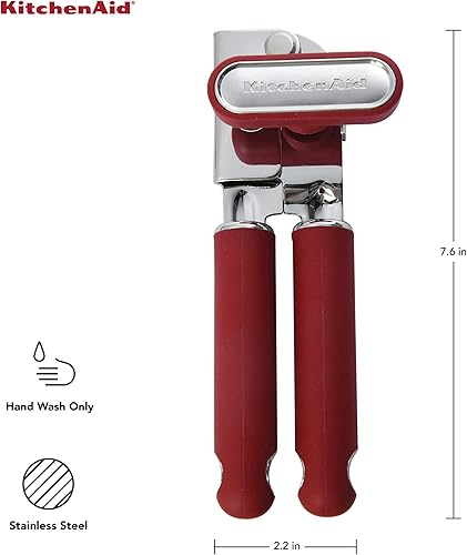 Miniatura 35 de KitchenAid Abrelatas y abrebotellas multifunción clásico, fácil de usar, rueda de corte de acero inoxidable afilada, asas ergonómicas suaves, crema