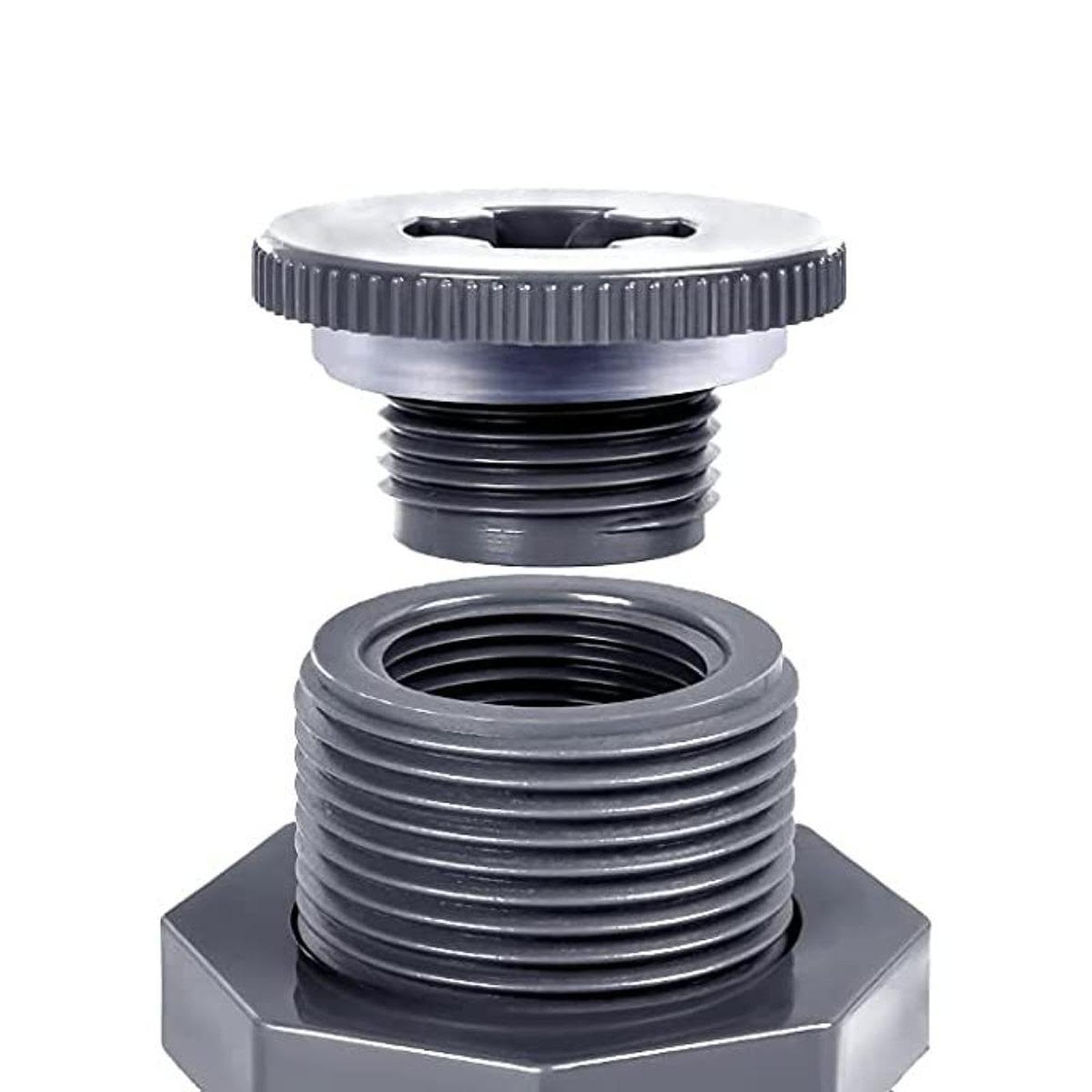 Adaptador de Manguera de Jardín de 4 Piezas, Adaptador de Manguera de Cubo de 3/4 de Pulgada para Piscinas Y Barriles de Lluvia.