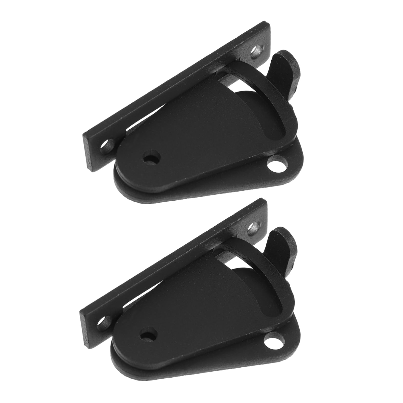 Serrure à loquet coulissant noire avec 2 ensembles de boulon pour porte de grange