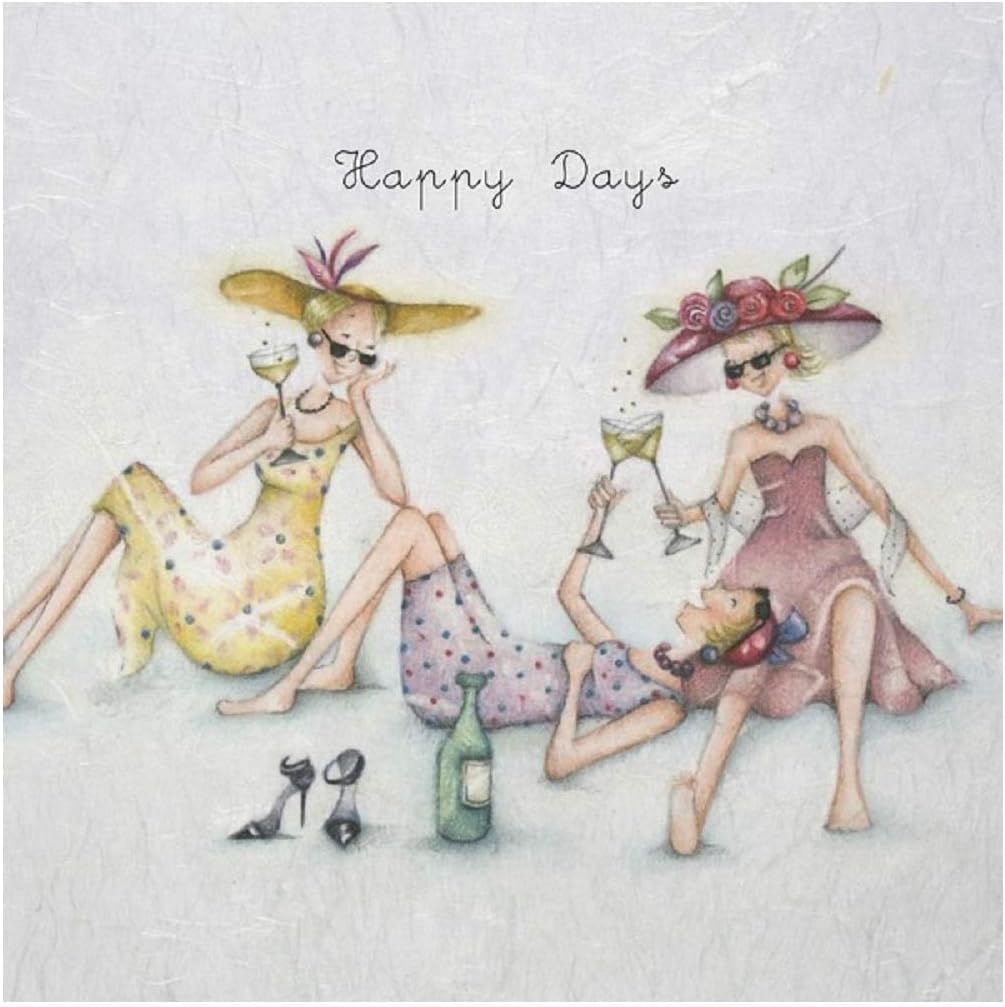 Blank Greeting Card (BP-LL08) Blank/Birthday - Happy Days - Ladies Who Love Life Range