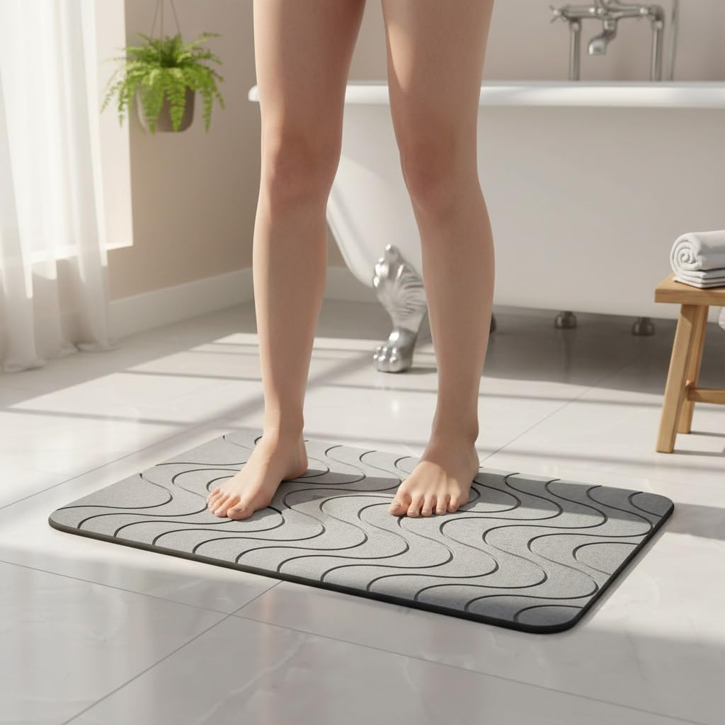 Luxurious Memory Foam Bathroom Soft Comfortable Non Slip Washable Bath Mats for Home Use Stylish Design for Bathroom