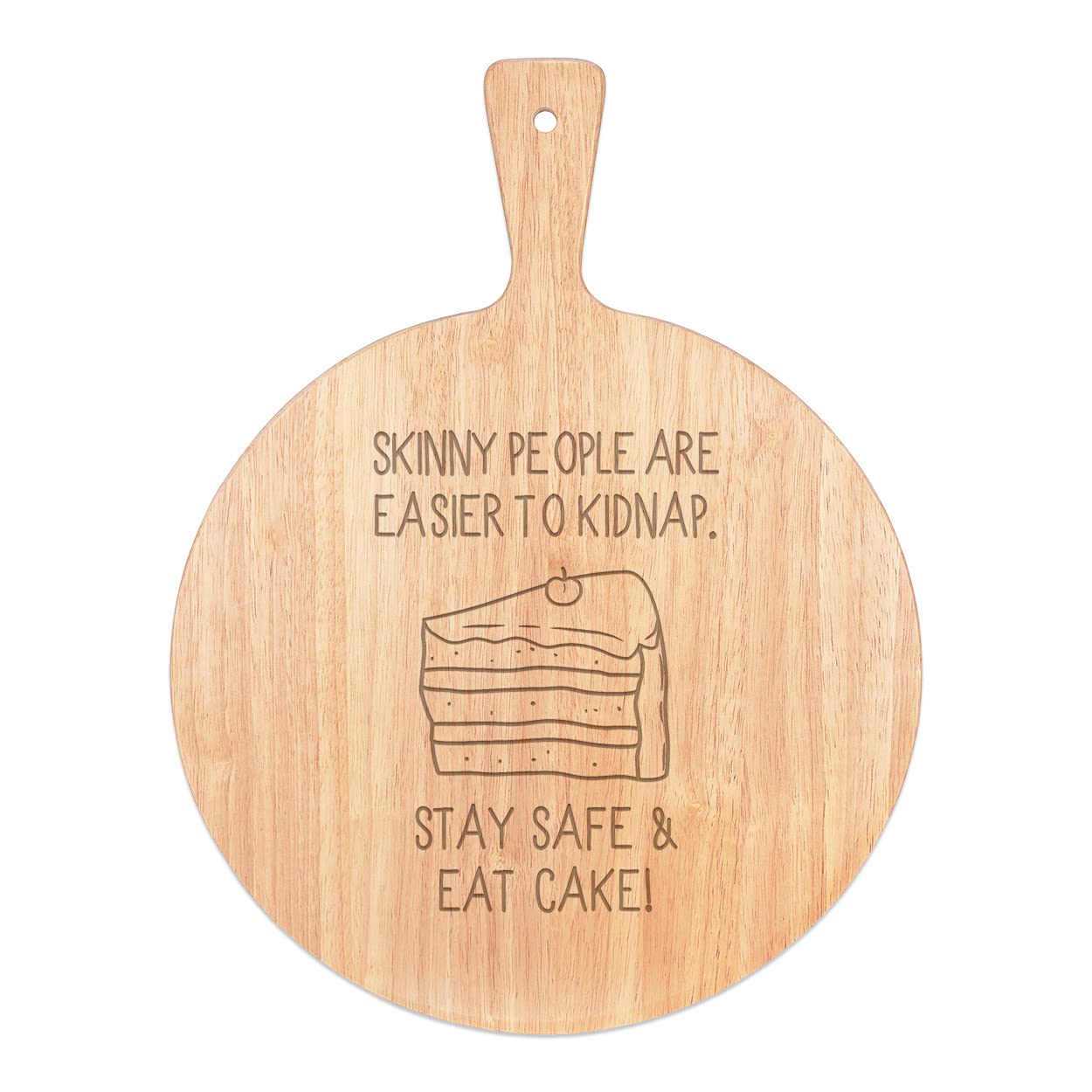 Plateau service rond poignée bois pizza board 45x34cm