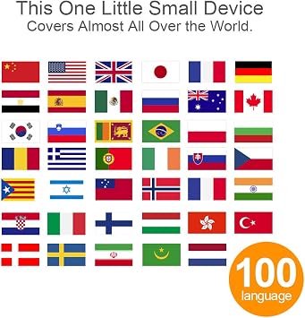FFF SMART LIFE CONNECTED MAL-TR01SW Voice Translator, Offline, Instant Voice Translation, English and Chinese, 180 Countries