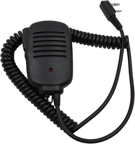 Miniatura 2 de Micrófono de altavoz remoto de hombro de 2 pines PTT para Kenwood Puxing Wouxun Baofeng radio bidireccional 2 pines