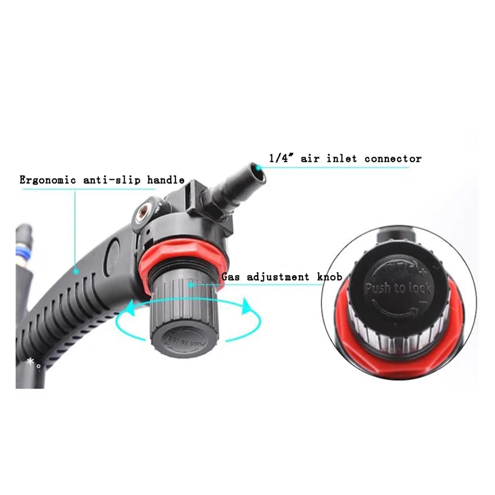 Pneumatyczny pistolet do klejenia szkła o pojemności 310 ml, regulowany z gumą powietrzną, narzędzie nakładania twardego kleju i uszczelniacza, uszczelniania Do użytku domowego