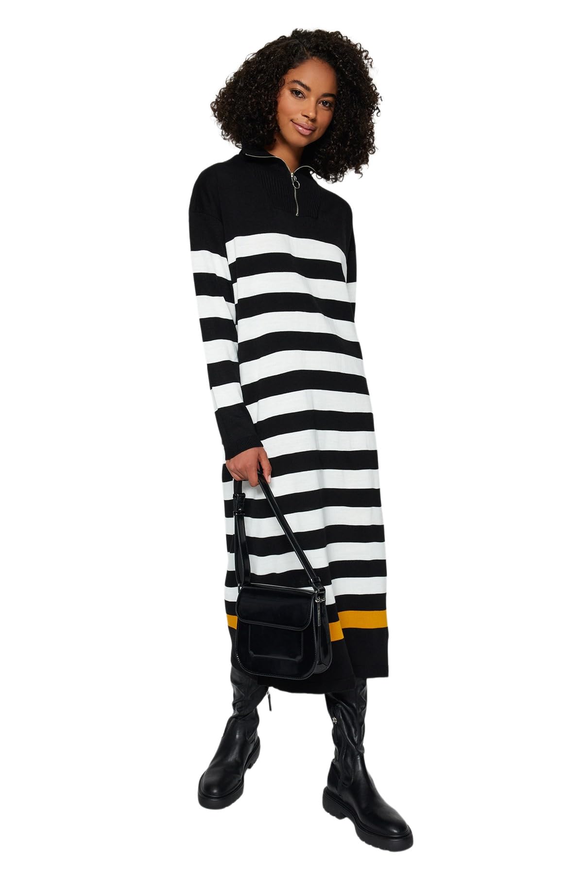 TRENDYOL Damen Dress - Black - Basic Kleid, Black,
