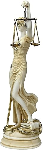 Miniatura 2 de Themis - Escultura griega romana de la diosa de la justicia ciega pintada a mano de 13.8 pulgadas