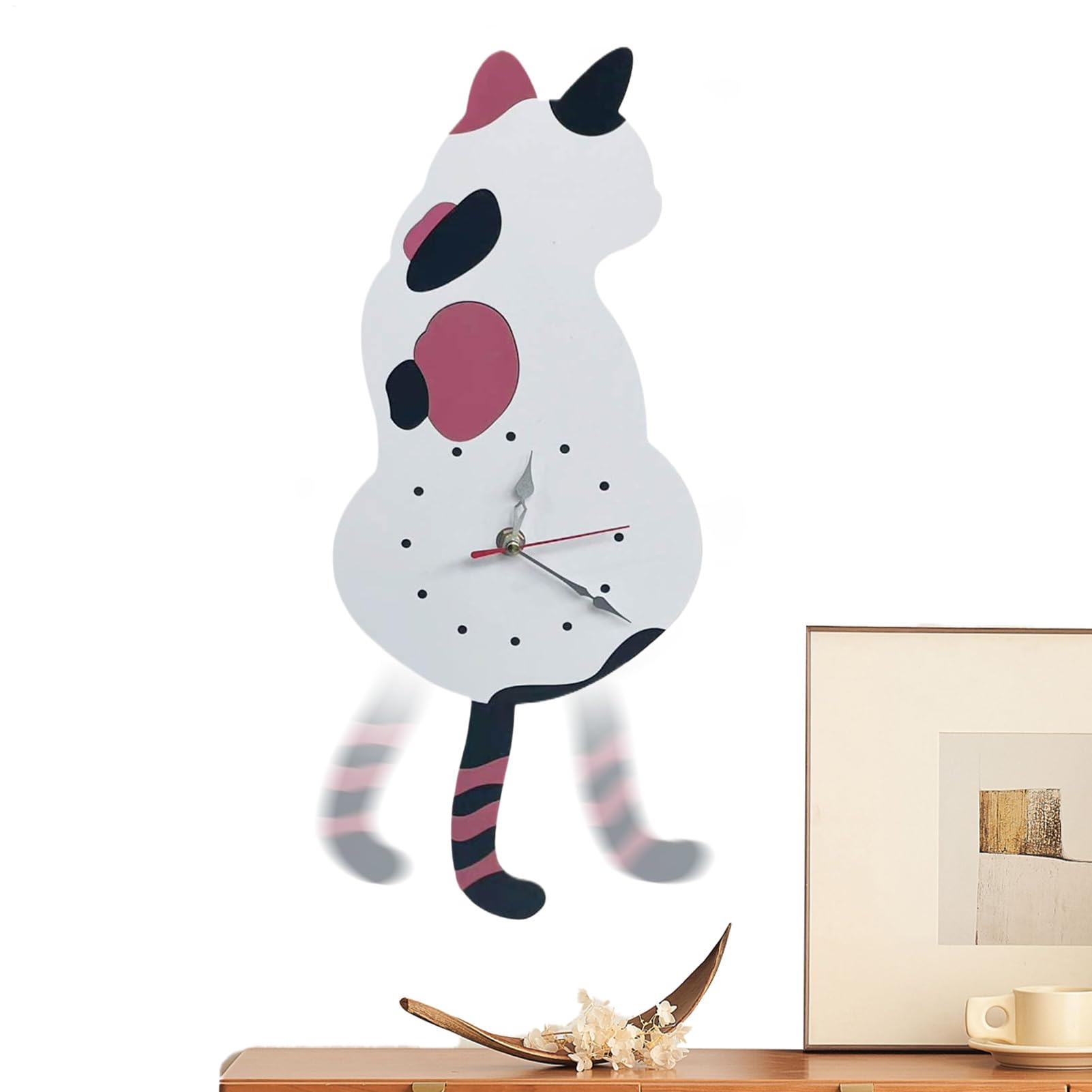 Horloge de cuisine chat esthétique pour restaurant et décoration d'hôtel
