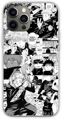 Funda compatible con iPhone 7 Plus8 Plus, Jujutsu Kaisen, Gojo Satoru, funda de teléfono suave y transparente de TPU en blanco y negro