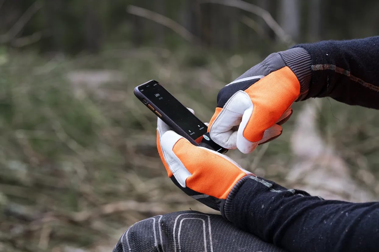 HUSQVARNA High safety and long lasting Anti-Cut Gloves, touch screen. Work gloves, stable grip, high visibility; ideal for pruning, trimming and garden maintenance - Size 9