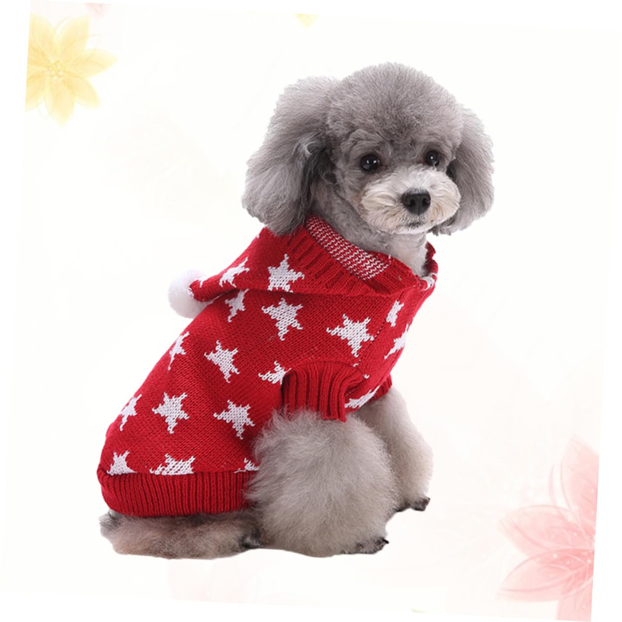 HMJGDHX 3 Pezzi Caldo Costume per Cani Vestiti per Cuccioli di Natale Cappotto Invernale per Cani Maglione per Animali Domestici di Natale Abiti per Cuccioli Tuta Vestiti per Cani di Piccola Taglia