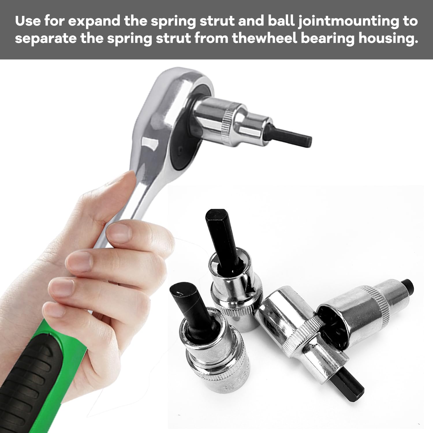 Kit Strumenti Rimozione Ammortizzatori Auto - 4 Pezzi Per Smontaggio Cuscinetti E Giunti Sferici - Foto 7