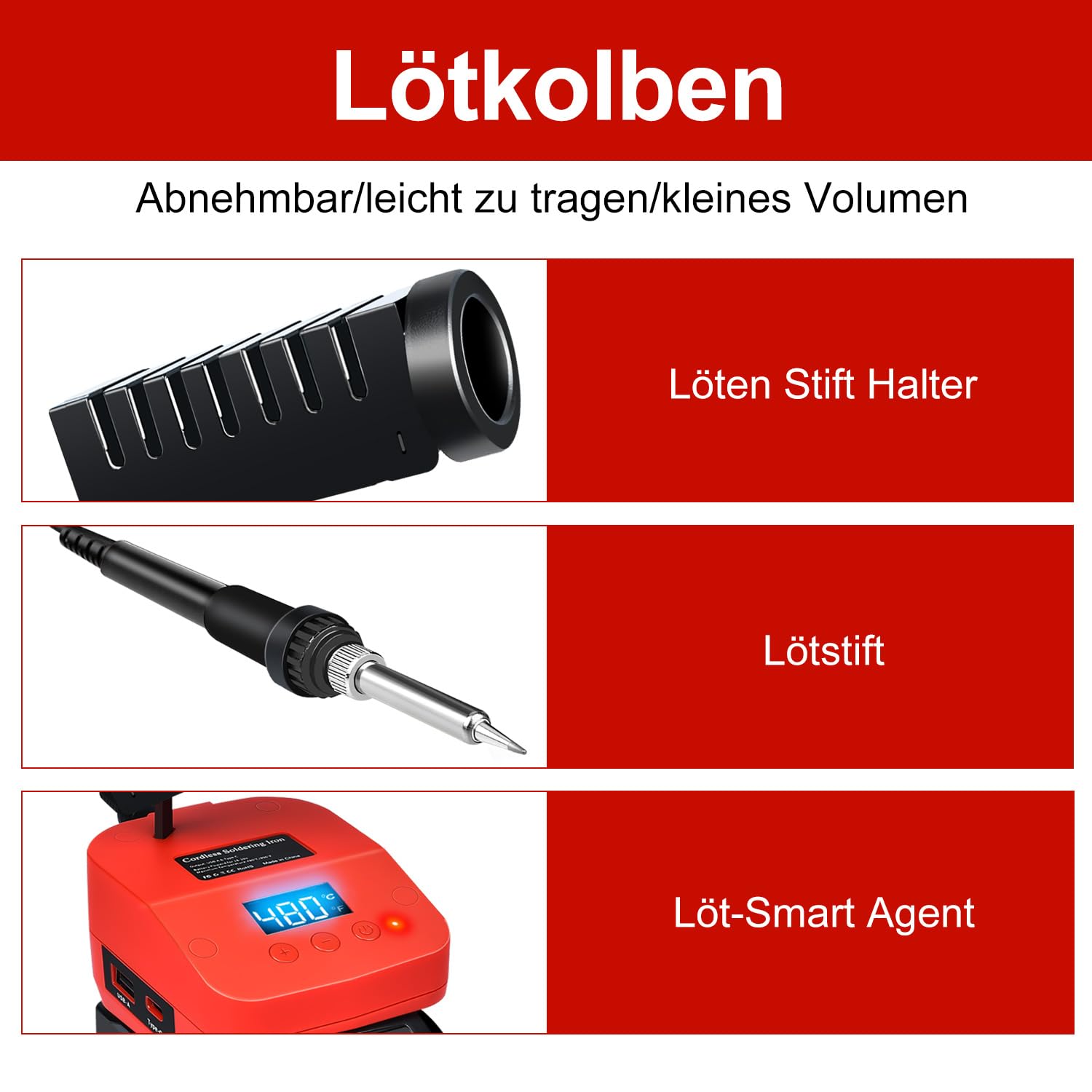 Saldatore senza fili per batteria Makita 18 V, riscaldamento rapido, stazione di saldatura elettrica digitale LCD con porte di ricarica USB e tipo C, per gli appassionati di fai da te