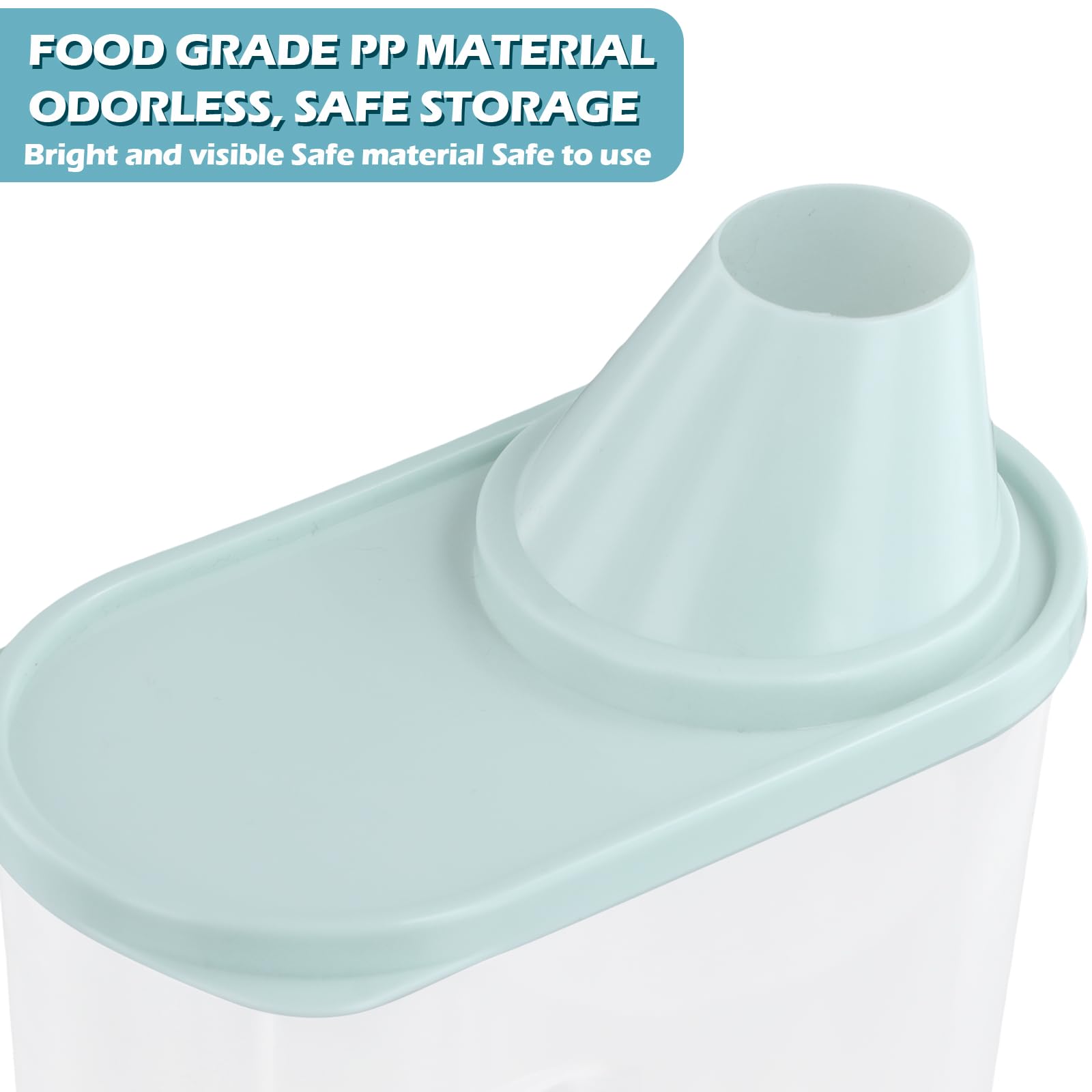 Dokeno 2PCS Contenedor Pienso 2,5 L, Contenedor Comida Perro con Vaso Medidor, Recipientes Herméticos para Comida para Perros, Envase de Plástico, para Cereales, Arroz, Perros, Gatos (26 * 15 * 8cm)