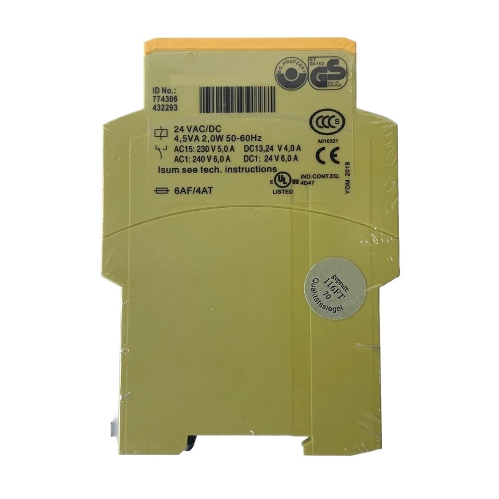 ZVQYSGIW X1P 777950 Relay Module 3V /24-240VACDC 2n/o 1n/c