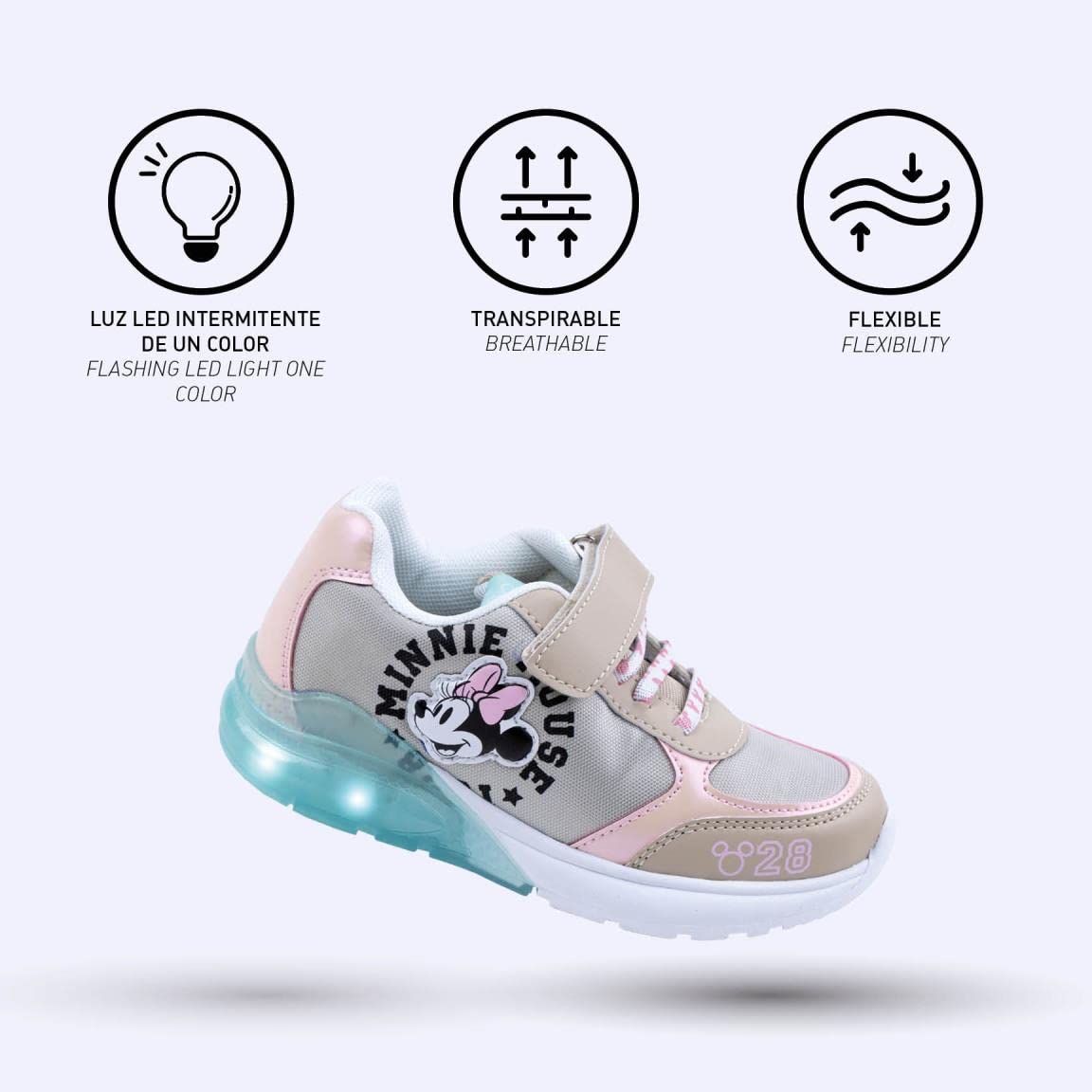 CERDÁ LIFE'S LITTLE MOMENTS Zapatillas de Minnie Mouse Zapatillas deportivasUnisex niños