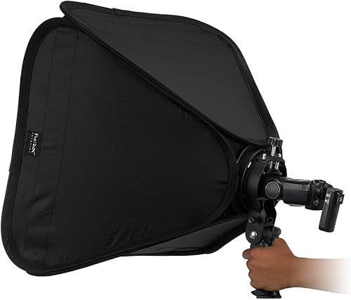 Miniatura 2 de Fotodiox Softbox plegable de 32 x 32 pulgadas, kit de flash 2X con disparadores remotos para Nikon - Dos softboxes plegables y soportes de luz