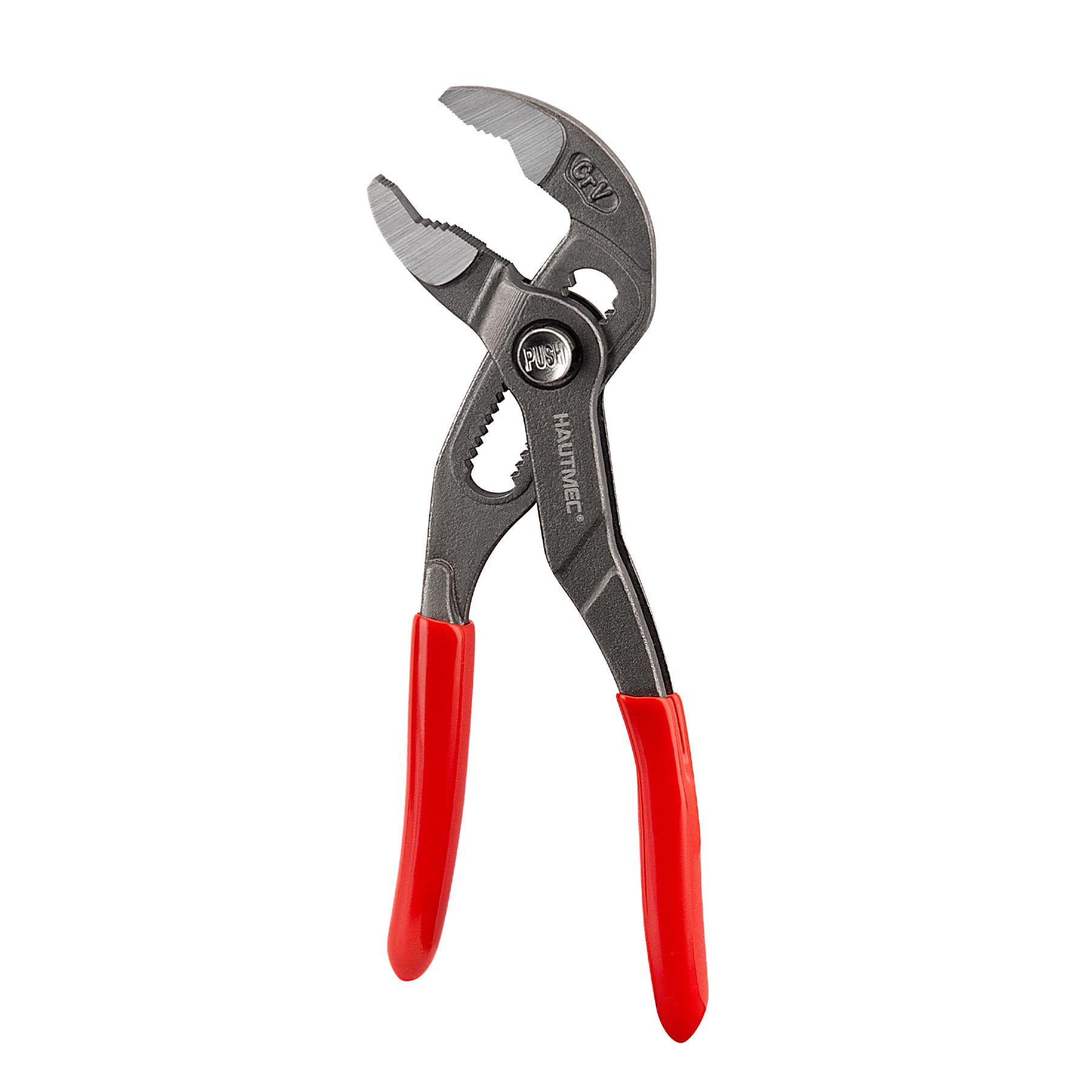 HAUTMEC 130mm(5") Water Pump Pliers, Fast Adjustable Tongue and Groove Joint Pliers, V-Jaw with Comfort Grips, Rust-Proof CRV Steel Construction for Plumbing, Home Repair, and Pipe Fittings 1091001-UK