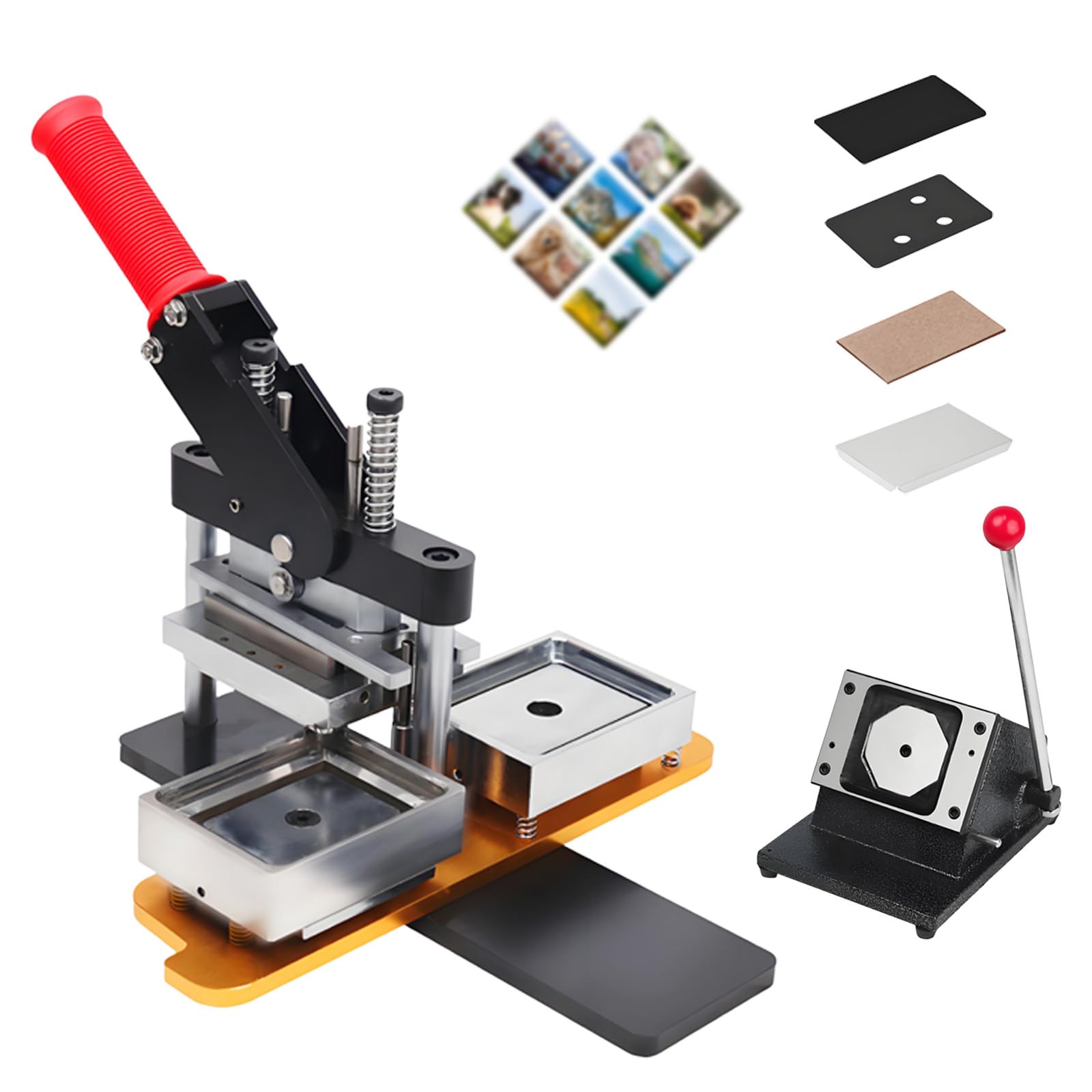 OLSKFUH Fridge Magnet Maker Machine Kit With Materials For Diy Photo Magnets And Event Souvenirs,63.5 * 63.5-Cardoard