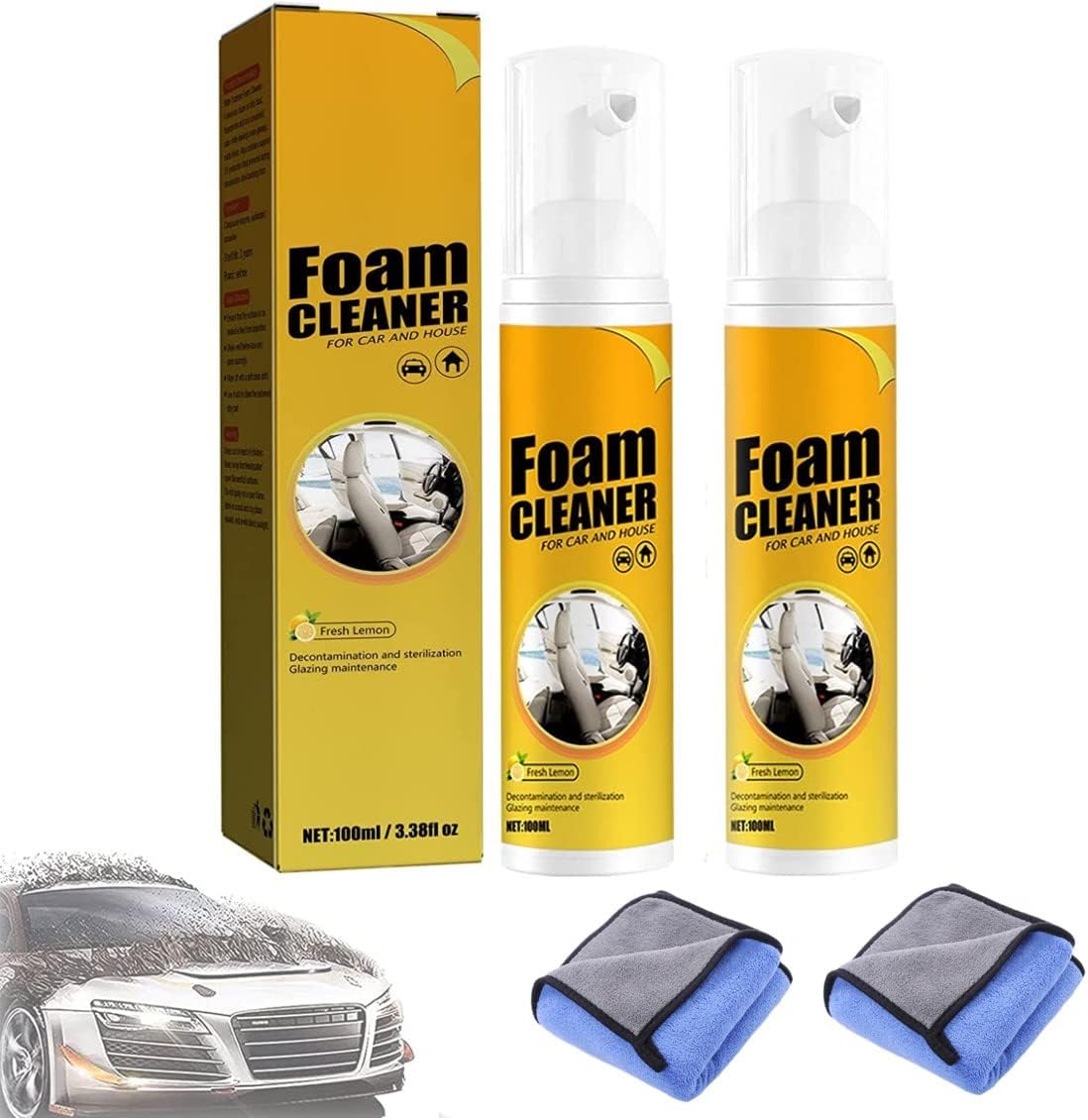 EELHOE Car Magic Foam Cleaner 2023 New Upgraded Multipurpose Foam