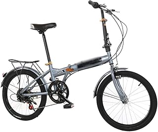 STRTG Folding Bike, Men Women Foldable Bicycle+City Folding Mini Compact Bike Bicycle Urban Commuter Adult,Folding City Compact Bike Bicycle Urban Commuter with Rear Carrier,