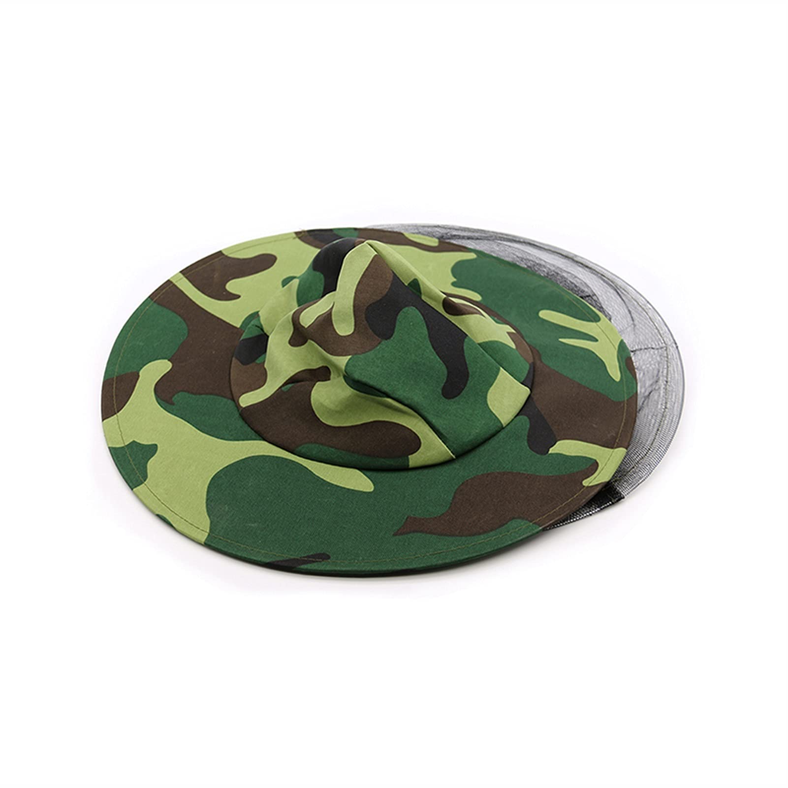Abiti di Apicoltura. 20pcs Apicoltura Cappello all'aperto Camouflage Netto Filato Anti-zanzara da Pesca Parasole Protettivo Cappuccio Protezione Maschera Maschera (Color : Style 1)