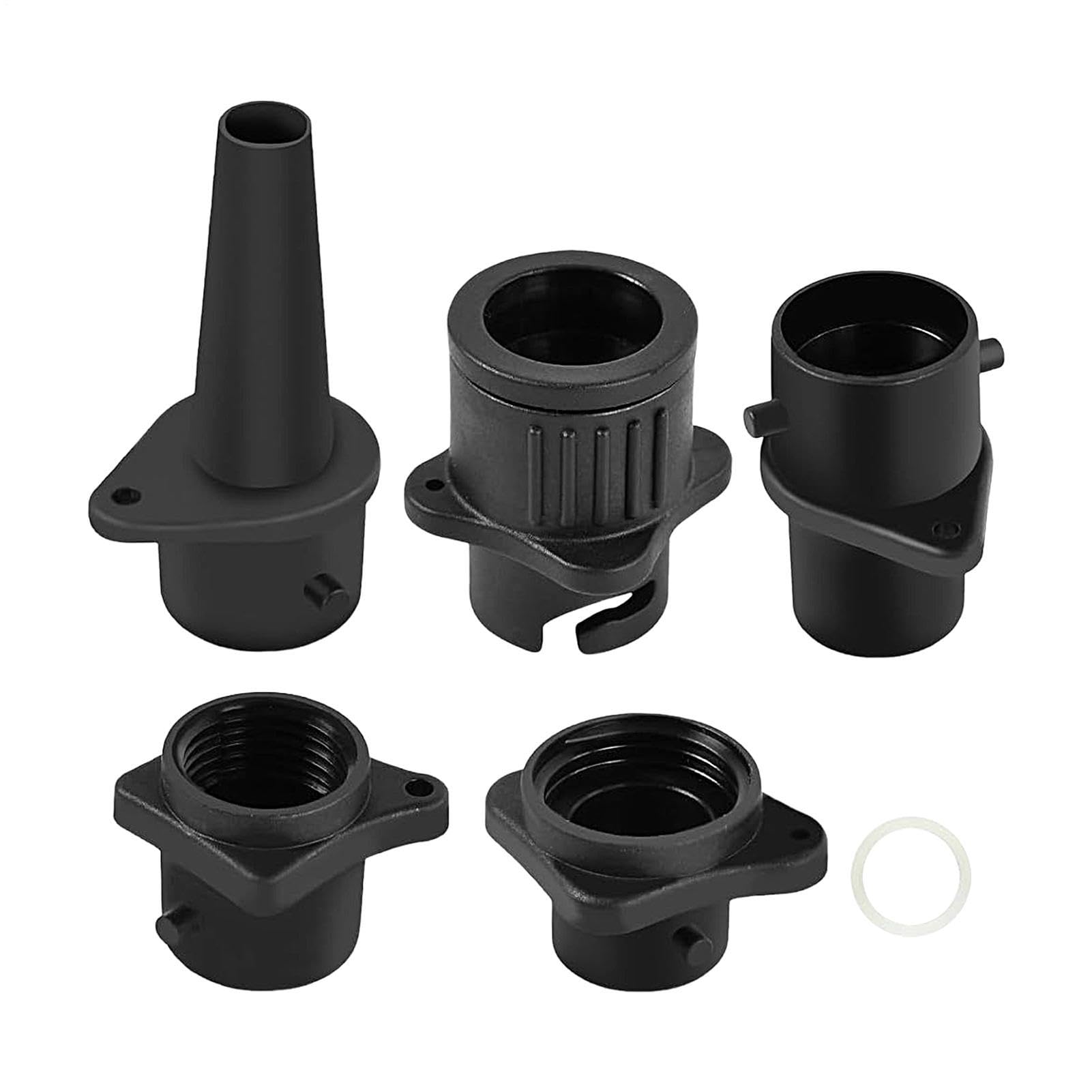 Air Pump Adapter for Inflatables | Inflation Attachment with 4 Nozzles | Portable Pump Adapter - for Kayak Canoe Surfing Raft Beach Lake Camping Boating