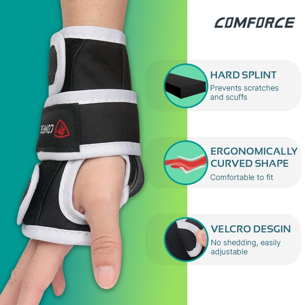 Ginocchiere per adulti, gomitiere e polsiere, 6 in 1, set di protezioni per pattinaggio a rotelle, ginocchiere, gomiti, polsi, per pattinaggio, scooter, pattinaggio, skateboard, per adulti