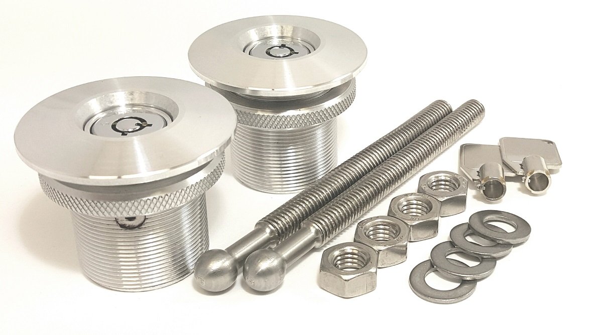 Quik-Latch QL-38L-LP Lockable Push Button Hood Pin Kit