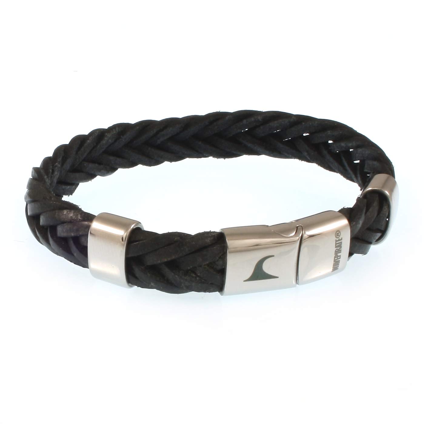 Echt Leder-Armband Groove F10 Schwarz Herren Männer