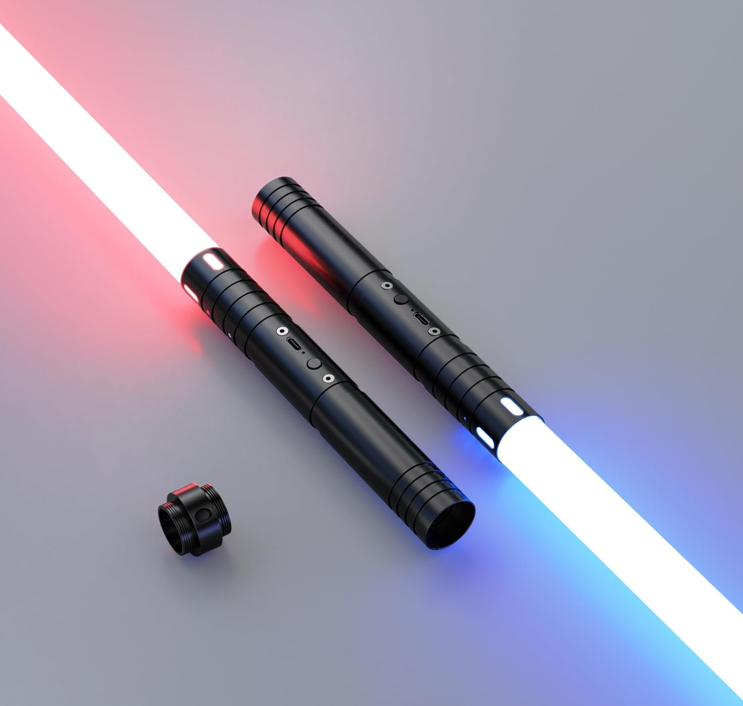 Lightsaber with 15 colors, 2-in-1 double blade toy sword