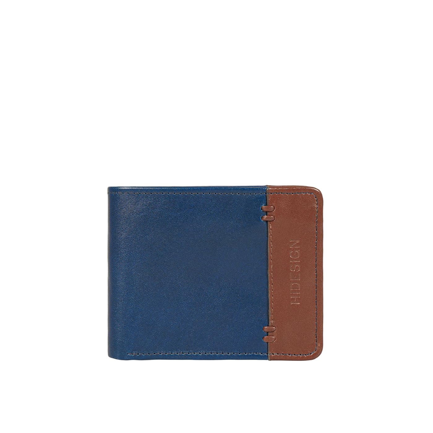 Andover W2 Genuine Leather Men's Tri Fold Wallet (Midnight Blue)-image-23
