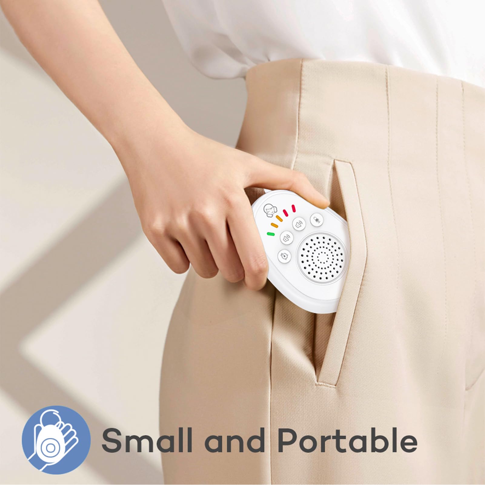 Interfono Vocale per Bambini, Baby Monitor Wireless con Comunicazione Bidirezionale, Lungo Raggio Fino a 1.000 Piedi, 5 Ninne Nanne Integrate, Batteria Ricaricabile, per Casa,