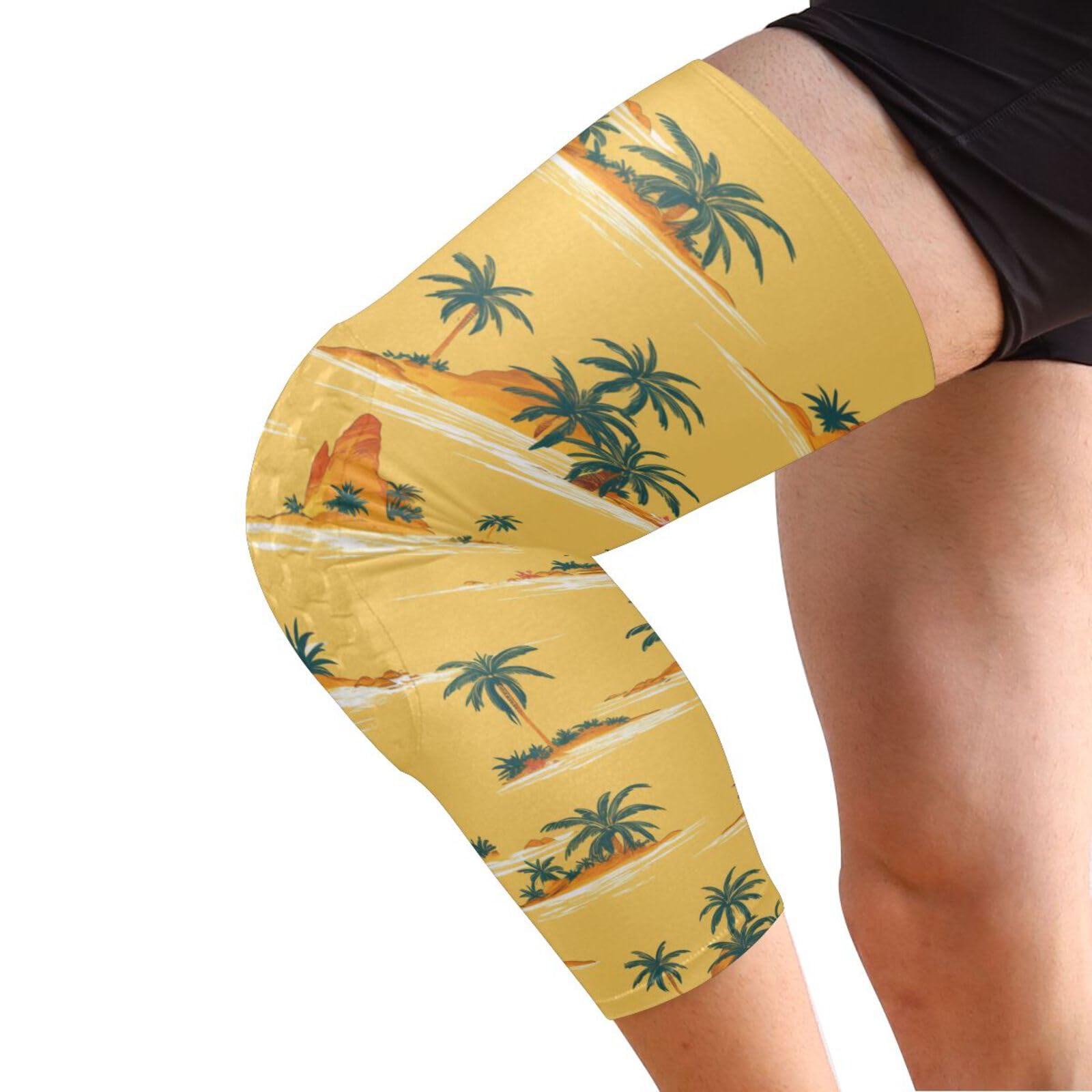JUNZAN Tropical Palm Trees Basketball Knee Pads for Youth Kids Wrestling Knee Pads with Sleeves Sport Kneepads for Volleyball Football
