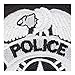 Police Badge Black & White Patch, Law Enforcement Patches