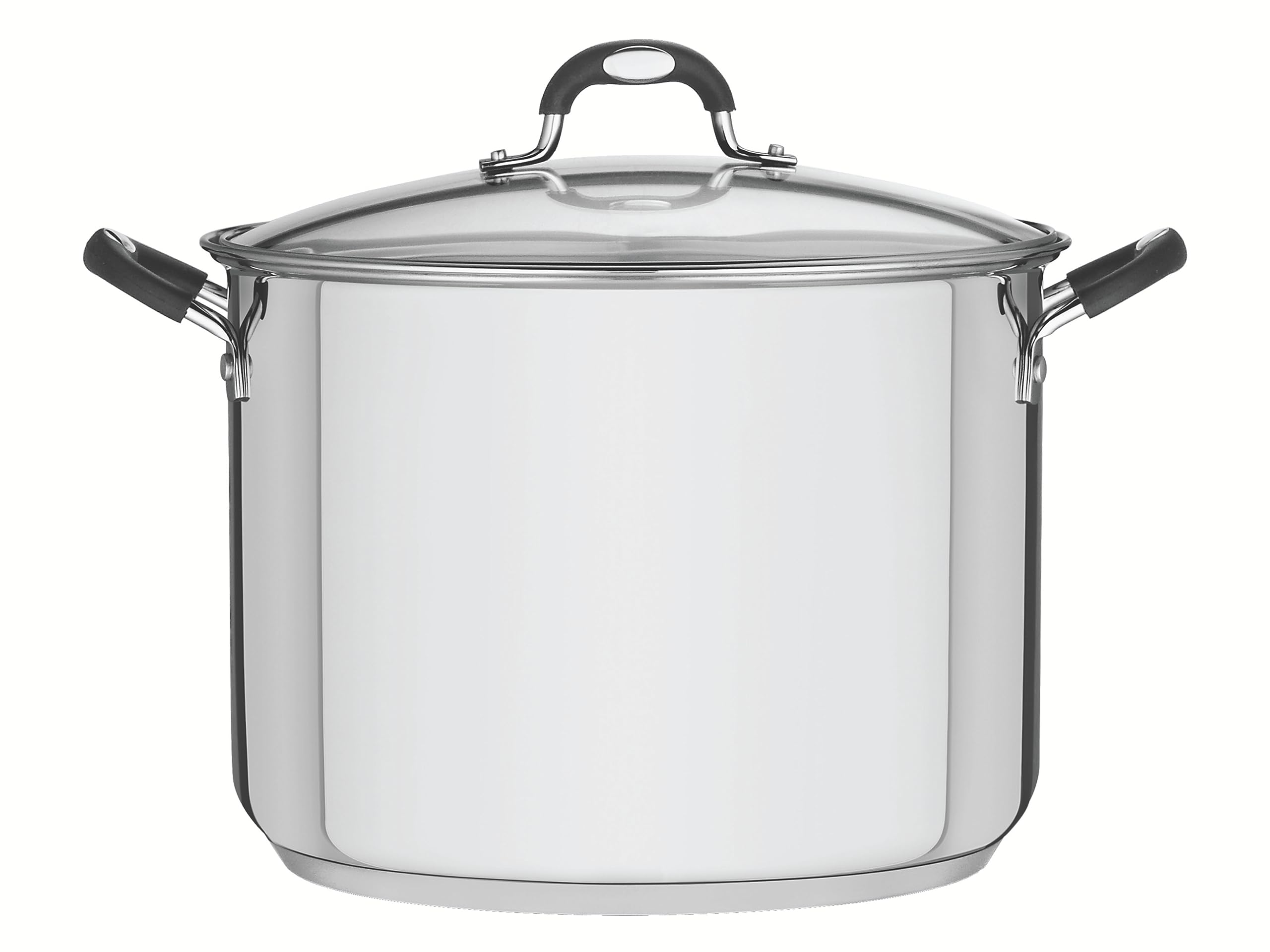 TramontinaSolar Silicon 30cm 15.2L Stainless Steel Stock Pot with Tri-ply Bottom