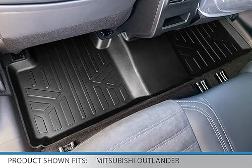 Miniatura 4 de SMARTLINER Alfombrillas de suelo de ajuste personalizado, 3 filas y forro de carga detrás de la tercera fila, color negro, compatibles con