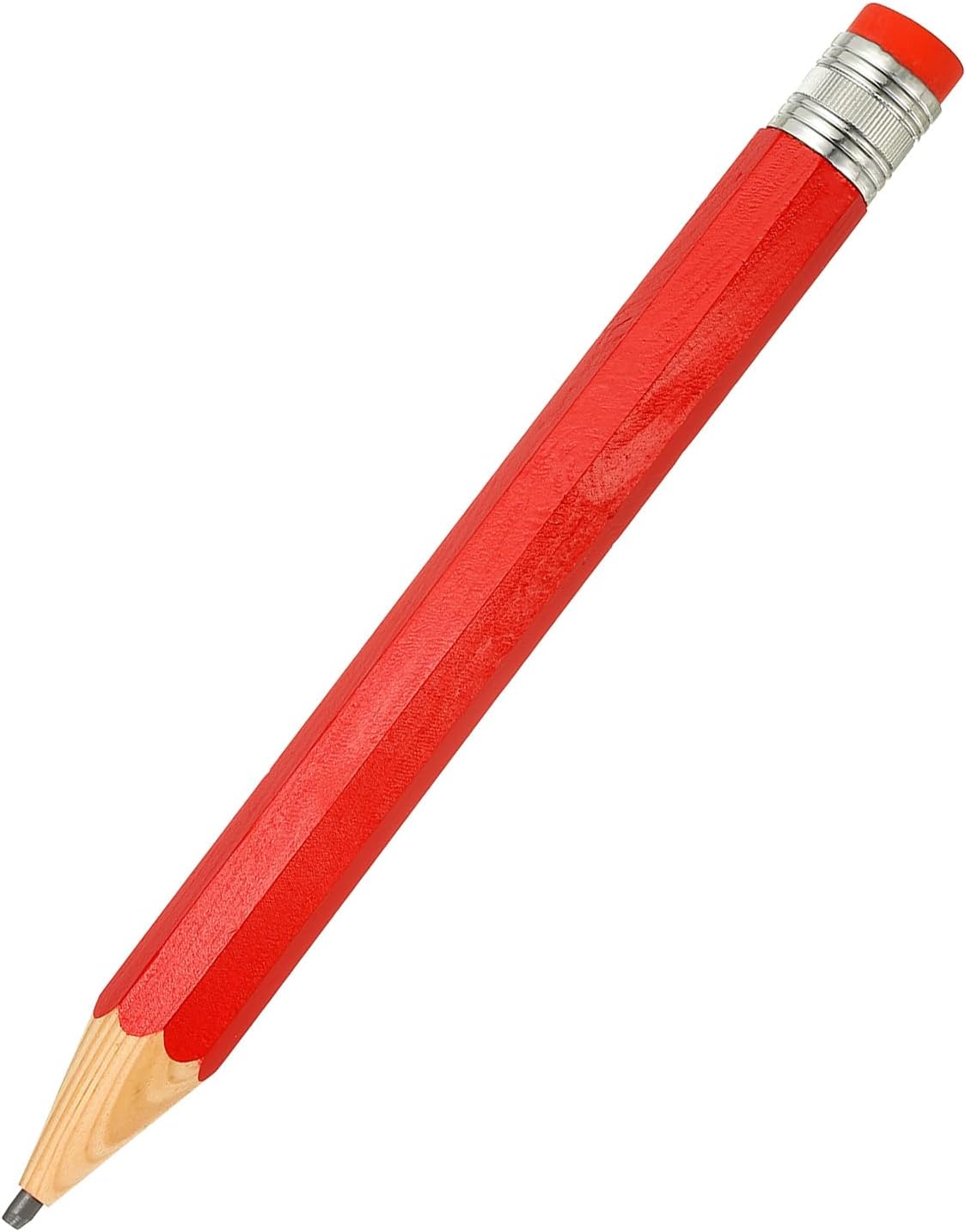 PATIKIL Wooden Giant Pencil, 13.4 Inch Big Pencil Props Large Funny Novelty Pencils with Cap for Home Decor Office Christmas Party, Red