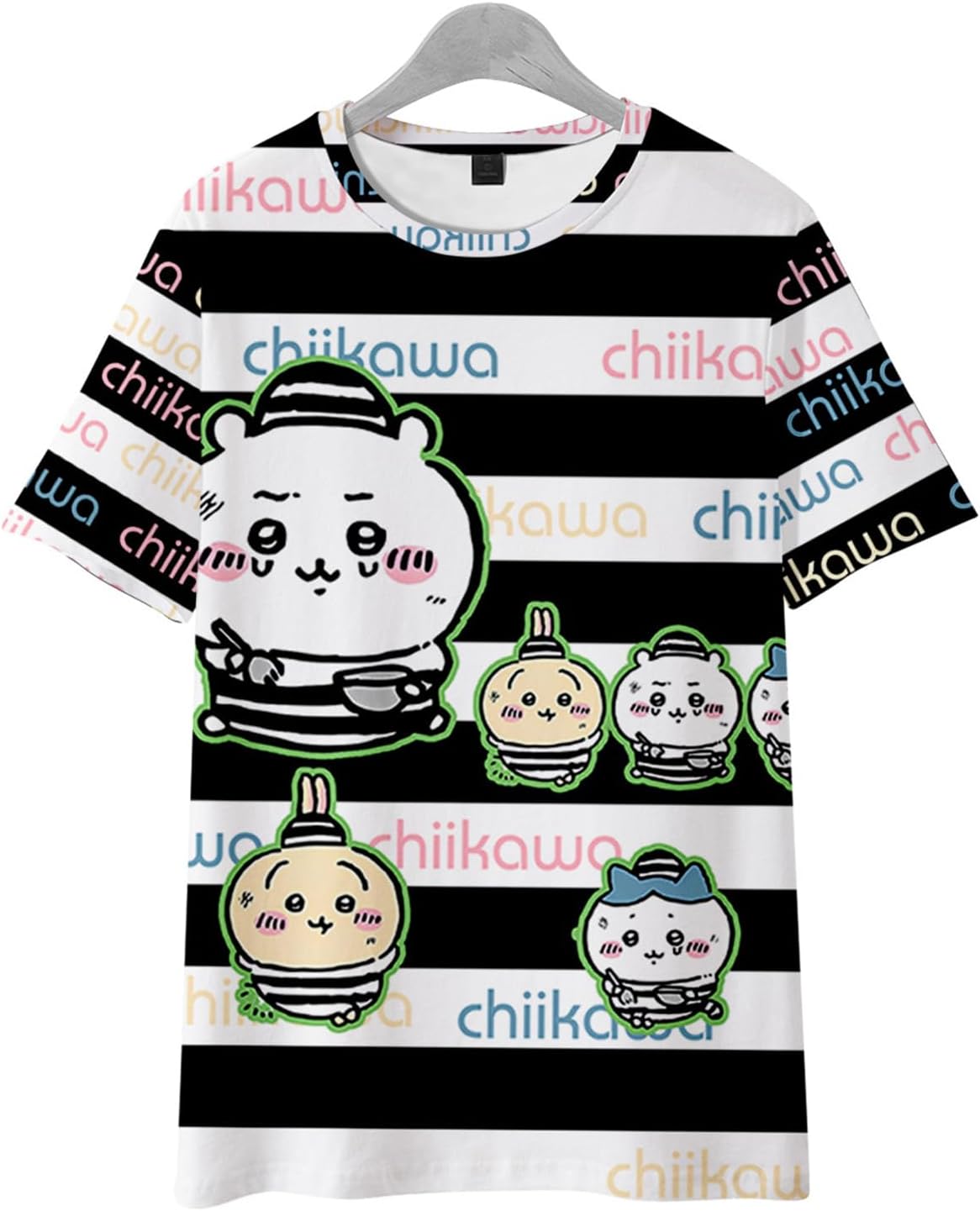 ISaikoy Anime Chiikawa T-Shirt Hachiware Short Sleeve Tee Shirt Sweatshirt Cosplay Costume
