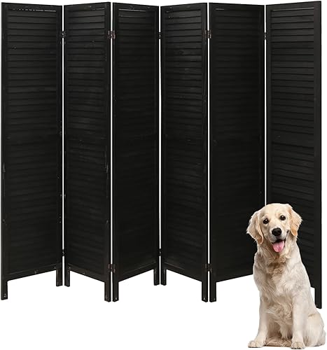 Babion Divisor de habitación de 8 paneles, separador de habitación de madera de pared temporal, separadores de habitación plegables extra anchos y
