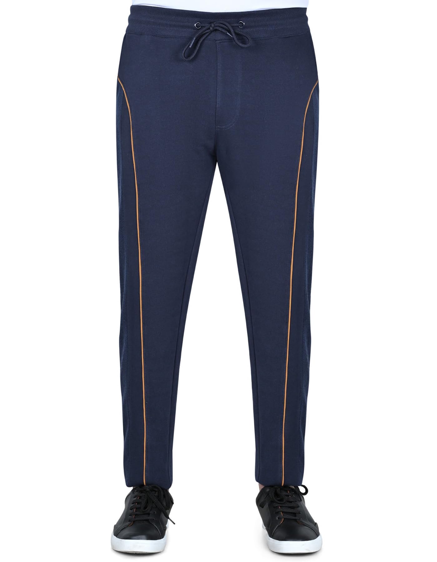BRIAN OAK LONDON Navy Plain Terry Sweatpants (UK, Alpha, XL, Regular, Regular, Navy)