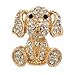 Produktbild Brosche vergoldet klare Kristalle, Welpen-Brosche  25 mm
