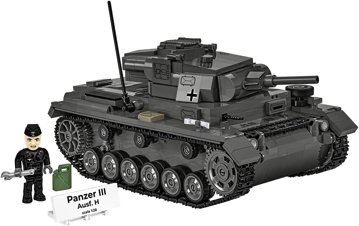 COBI Historical Collection WWII Panzer III Ausf. H Tank, 963-pieces