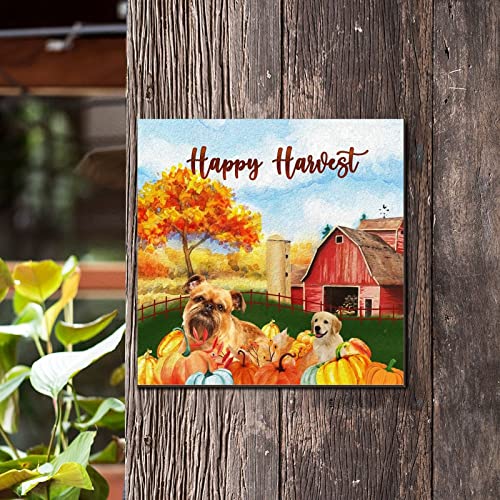 Panneau en bois rustique de 30 cm Happy Harvest pour décoration murale salon - 4