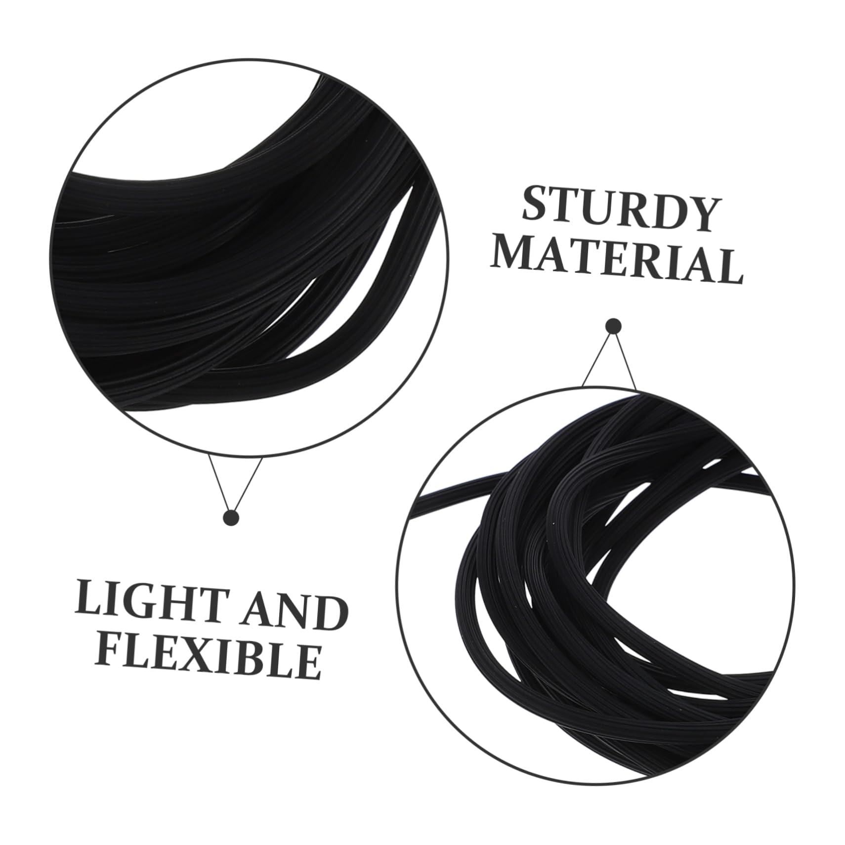 jojofuny Striscia di Tenuta in Pvc per Finestre Nera, Resistente alla Polvere e Leggera, Accessorio per Ferramenta e Riparazione Schermature di Finestre