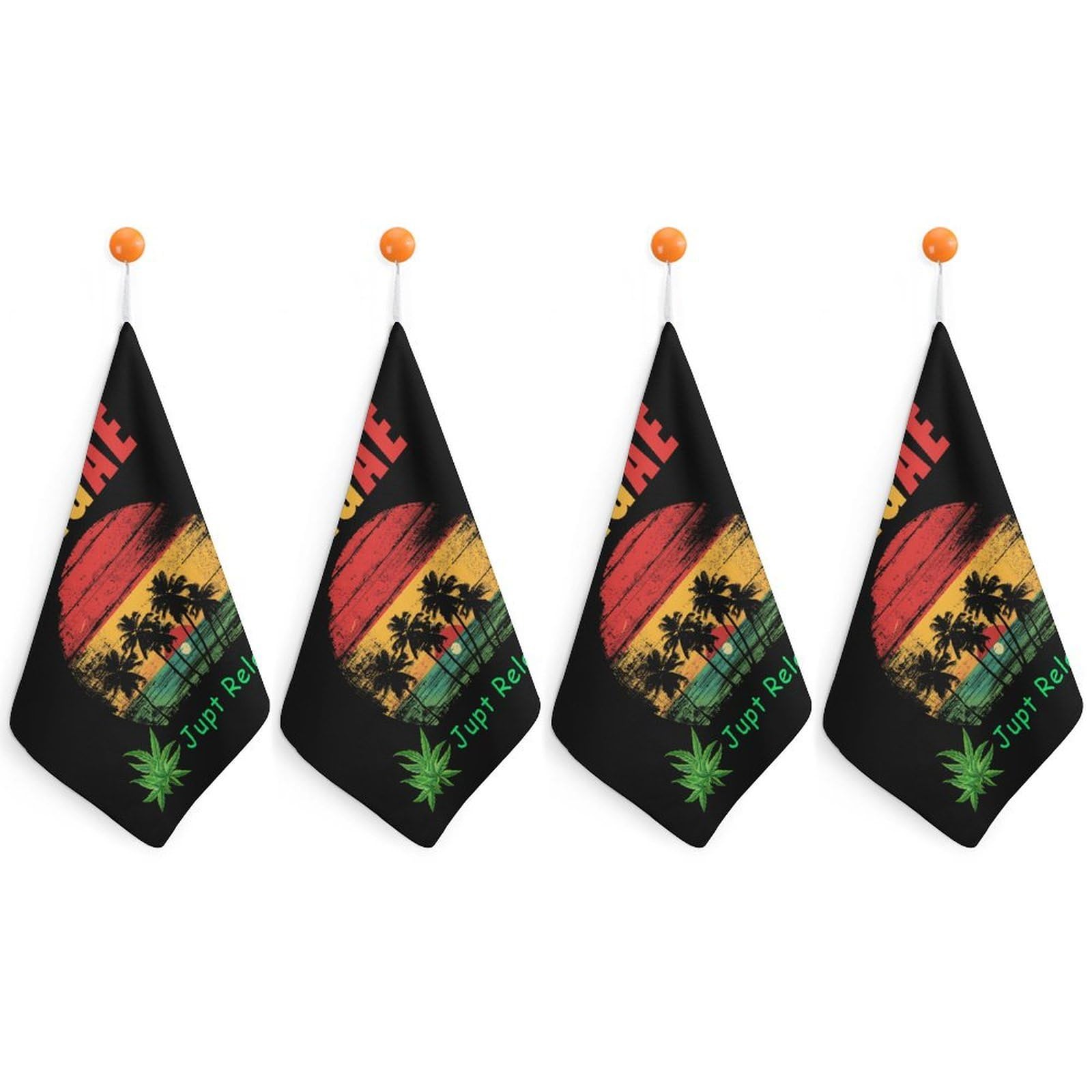 TXFBTRFSA Reggae Music Hand Towels with Hanging Loop Kitchen Towel Handkerchiefs Cleaning Cloths