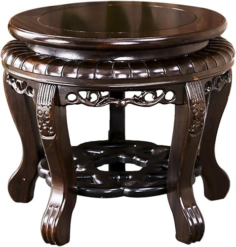 ARINAL Base de estatua de madera jarrón base jarrón soporte de exhibición de maceta de Buda, base de decoración de estatua de Buda, soporte de