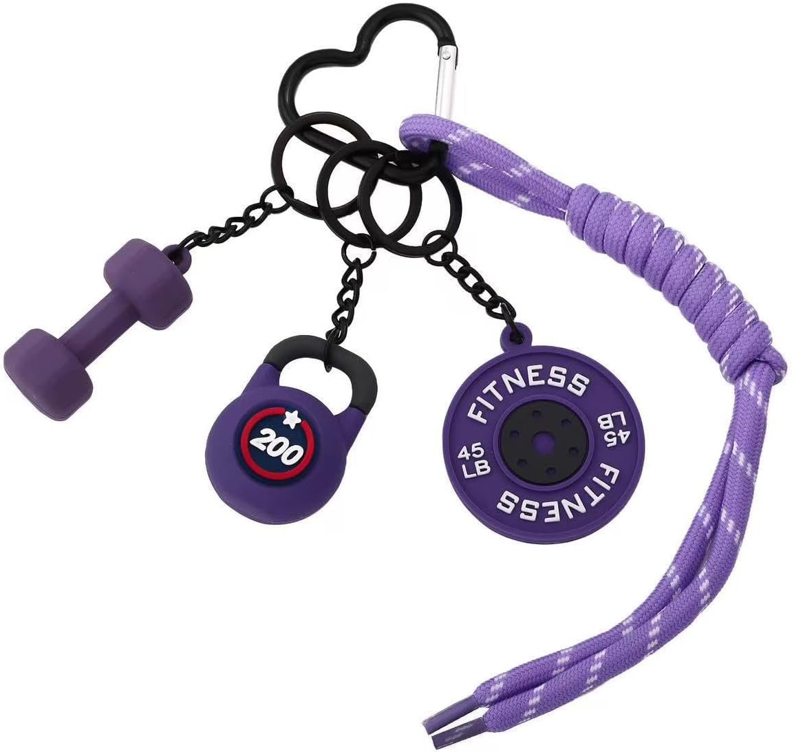 Sporty Gym Keychain Accessory Waterproof Materials Fashionable Fitness Themed Charm For Athletic Bags And Daily Use