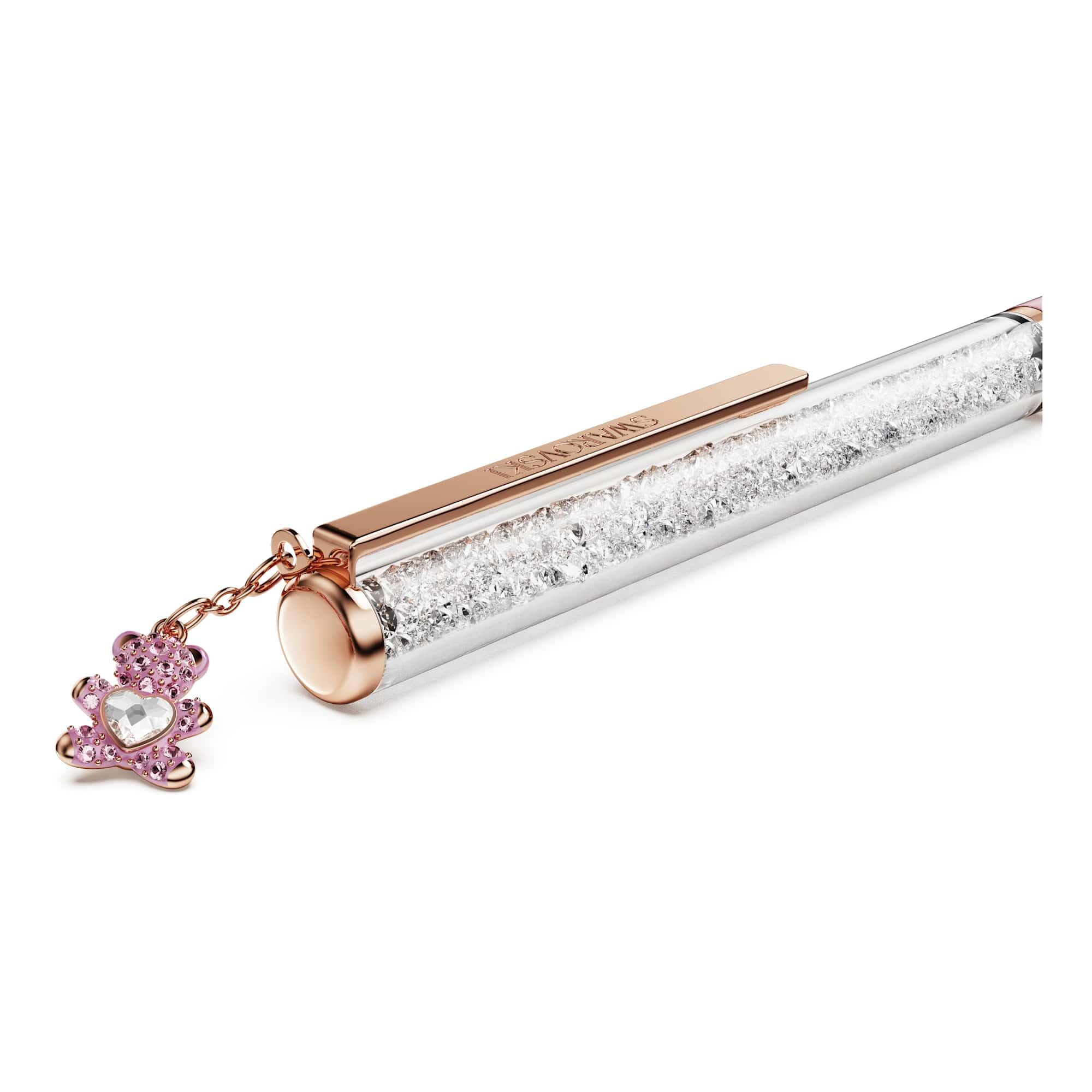 Swarovski Crystalline ballpoint pen Teddy Pink Pink lacquered Rose gold-tone plated — view 4