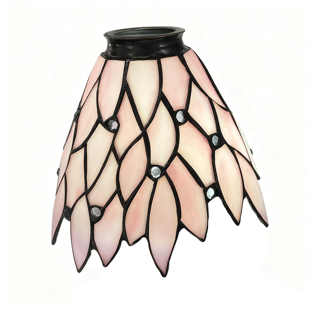 Photo 1 of HUIMEIJU stained glass lampshade?colored glass lampshade..HMJ6043 (Pink)